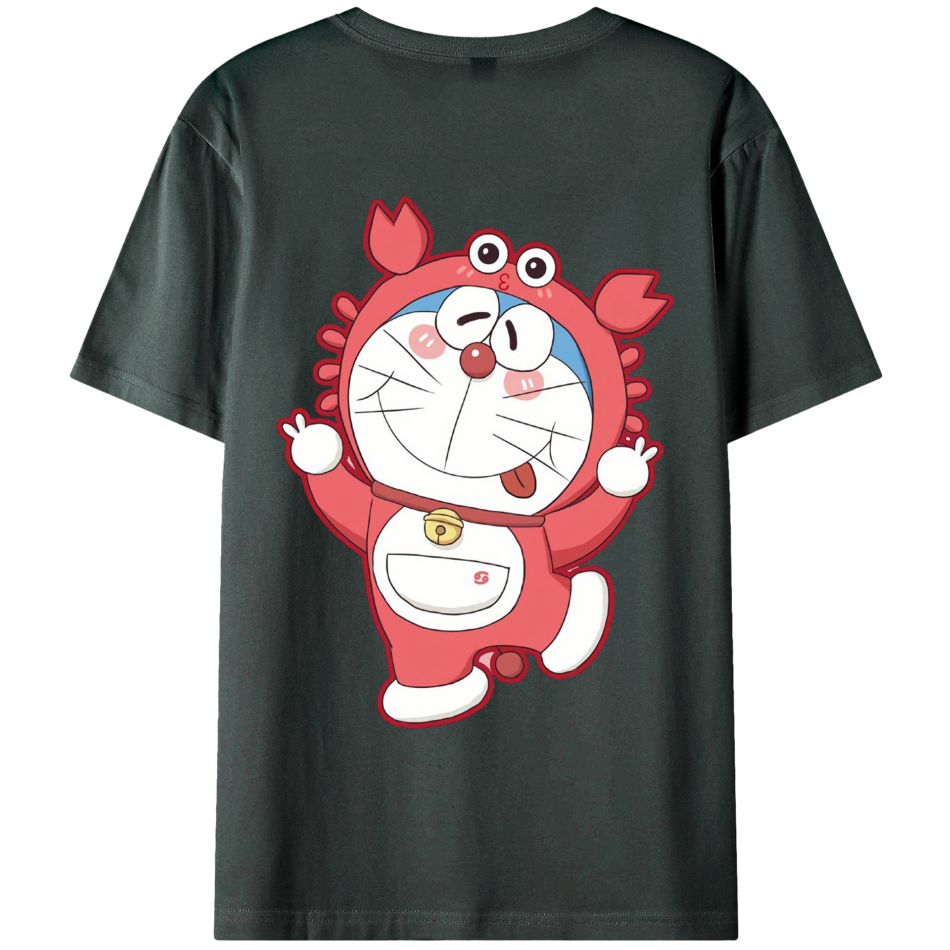 （画像用） ドラえもん Doraemon 綿100％ メンズ半袖Tシャツ（バックプリント） 通気性